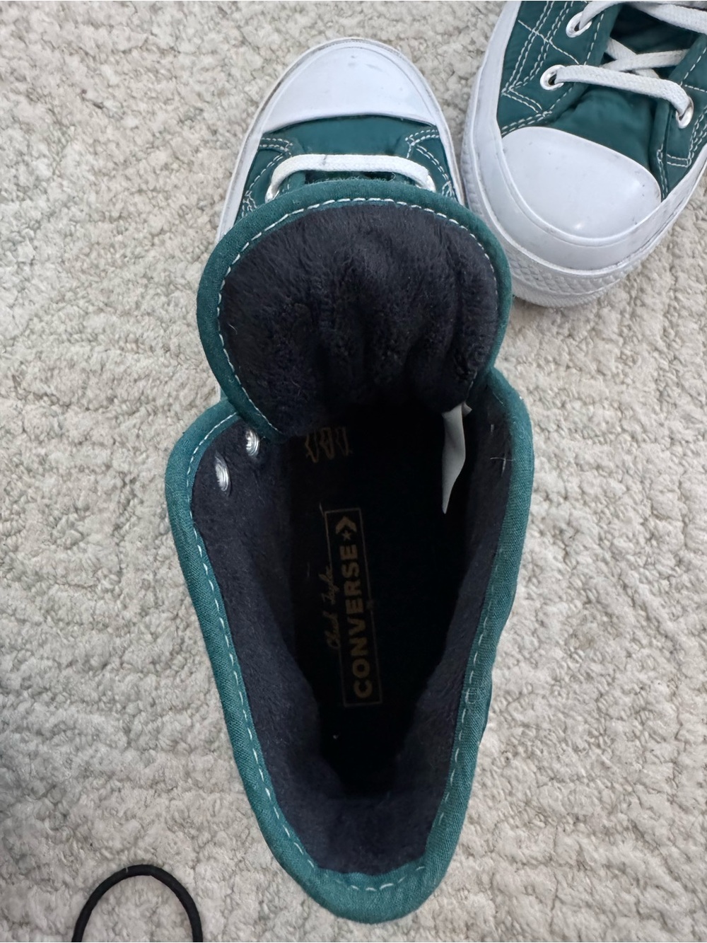 Converse High-Top Sneakers - Teal & White - Picture 4 of 5